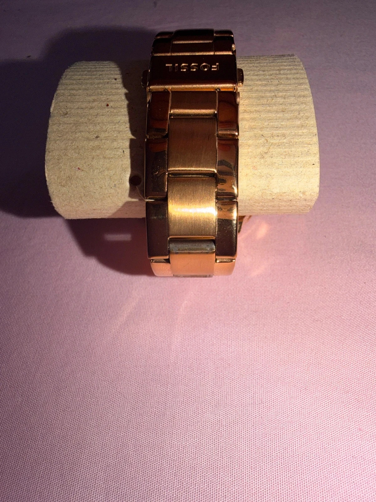 Fossil dameshorloge roze goud Strass Doos + schakels – photo 9